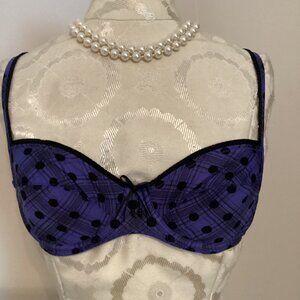 NEW! MARIE JO L'AVENTURE POLKA-DOT STRETCH CUP UNDERWIRE BALCONETTE BRA 34B